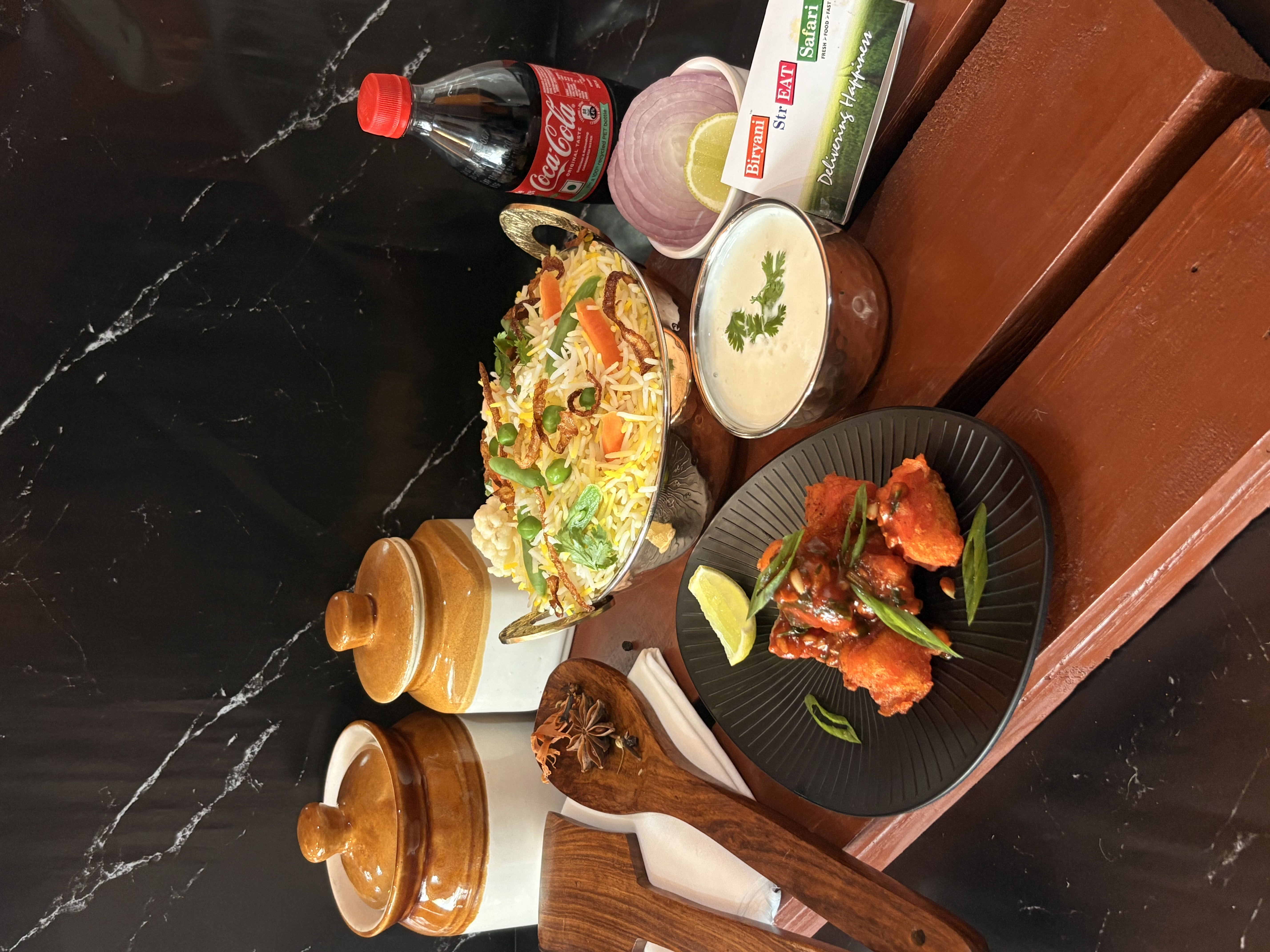 (  Combo -3  )  Veg Biryani+Gobi Manchurian [Small]+Coke [250 ml]